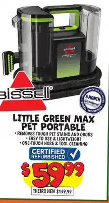 Ollie's BISSELL LITTLE GREEN MAX PET PORTABLE offer