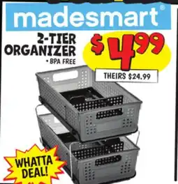 Ollie's MADESMART 2-TIER ORGANIZER offer