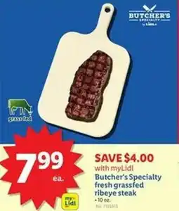 Lidl Butcher's Specialty fresh grassfed ribeye steak offer