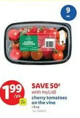 Lidl cherry tomatoes on the vine offer