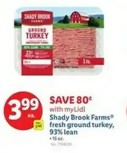 Lidl Shady Brook Farms fresh ground turkey, 93% lean offer