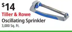 Ocean State Job Lot Tiller & Rowe Oscillating Sprinkler 3 000 sqft offer