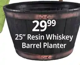 Ocean State Job Lot 25 Resin Whiskey Barrel Planter offer