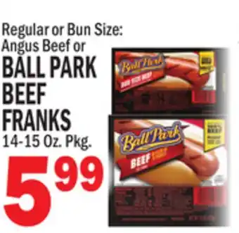 Bravo Supermarkets BALL PARK BEEF FRANKS offer