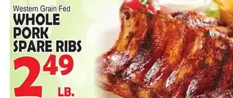 Bravo Supermarkets WHOLE PORK SPARE RIBS offer