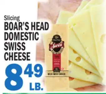 Bravo Supermarkets BOAR'S HEAD DOMESTIC SWISS CHEESE offer