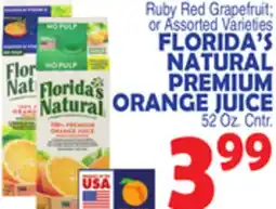 Bravo Supermarkets FLORIDA'S NATURAL PREMIUM ORANGE JUICE offer