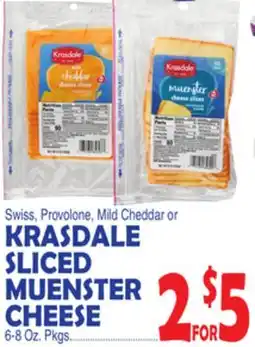 Bravo Supermarkets KRASDALE SLICED MUENSTER CHEESE offer