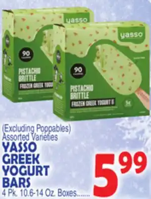 Bravo Supermarkets YASSO GREEK YOGURT BARS offer