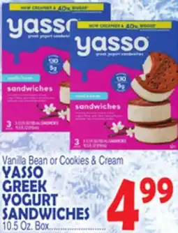 Bravo Supermarkets YASSO GREEK YOGURT SANDWICHES offer