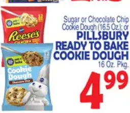 Bravo Supermarkets PILLSBURY READY TO BAKE COOKIE DOUGH 16 Oz. Pkg offer