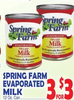 Bravo Supermarkets SPRING FARM EVAPORATED MILK offer