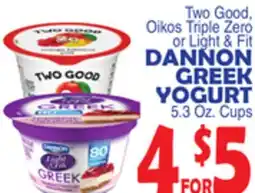 Bravo Supermarkets DANNON GREEK YOGURT offer