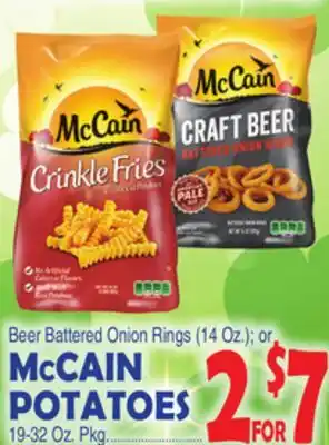 Bravo Supermarkets McCAIN POTATOES 19-32 Oz. Pkg offer