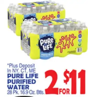 Bravo Supermarkets PURE LIFE PURIFIED WATER offer