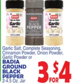 Bravo Supermarkets BADIA GROUND BLACK PEPPER offer