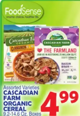 Bravo Supermarkets CASCADIAN FARM ORGANIC CEREAL offer