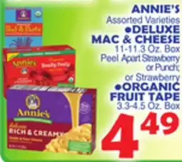 Bravo Supermarkets ANNIE'S 11-11.3 Oz. Box TAPE 3.3-4.5 Oz. Box offer