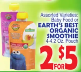 Bravo Supermarkets EARTH'S BEST ORGANIC SMOOTHIE offer