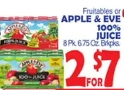 Bravo Supermarkets APPLE & EVE 100% JUICE offer