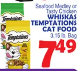 Bravo Supermarkets WHISKAS TEMPTATIONS CAT FOOD offer