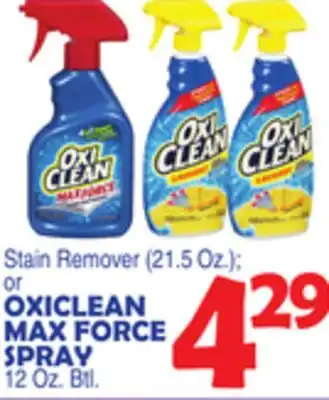 Bravo Supermarkets OXICLEAN MAX FORCE SPRAY 12 Oz. Btl offer