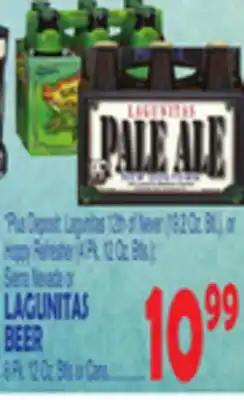 Bravo Supermarkets LAGUNITAS BEER 6 Pk. 12 Oz. Btls or Cans offer