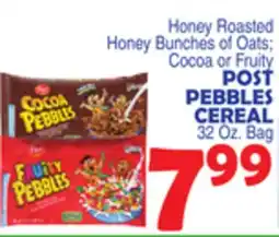 Bravo Supermarkets POST PEBBLES CEREAL offer