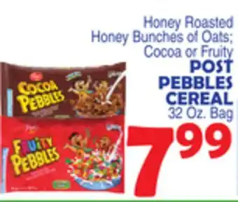 Bravo Supermarkets POST PEBBLES CEREAL offer