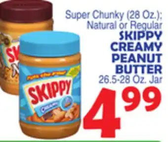 Bravo Supermarkets SKIPPY CREAMY PEANUT BUTTER offer