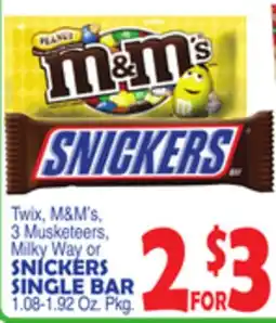 Bravo Supermarkets SNICKERS SINGLE BAR offer