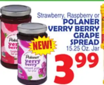 Bravo Supermarkets POLANER VERRY BERRY GRAPE SPREAD offer