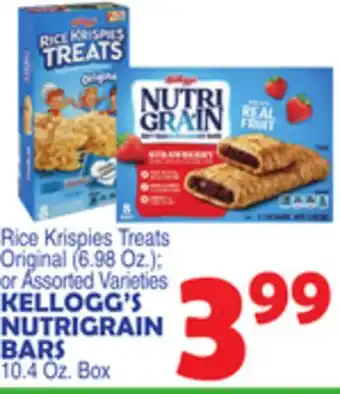 Bravo Supermarkets KELLOGG'S NUTRIGRAIN BARS, 10.4 Oz. Box offer