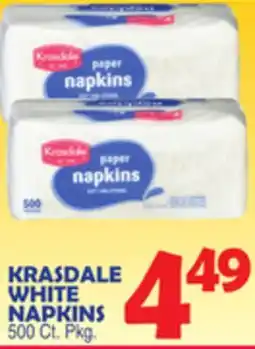 Bravo Supermarkets KRASDALE WHITE NAPKINS offer