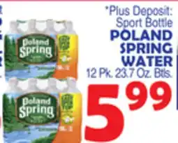 Bravo Supermarkets POLAND SPRING WATER offer