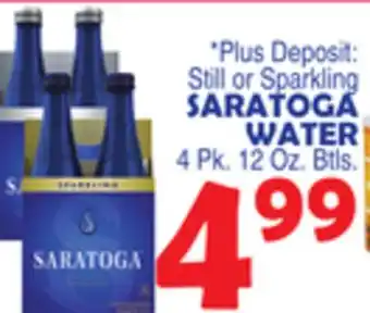 Bravo Supermarkets SARATOGA WATER offer