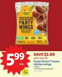 Lidl Foster Farms frozen chicken wings offer