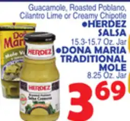 Bravo Supermarkets • HERDEZ SALSA 15.3-15.7 Oz. Jar • DONA MARIA TRADITIONAL MOLE 8.25 Oz. Jar offer