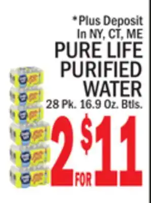 C Town PURE LIFE PURIFIED WATER offer