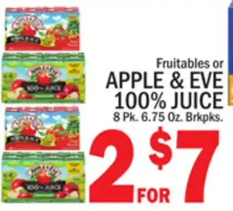 C Town APPLE & EVE 100% JUICE offer