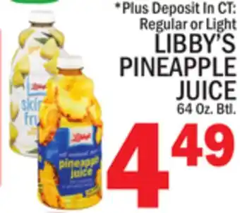 C Town LIBBY'S PINEAPPLE JUICE offer