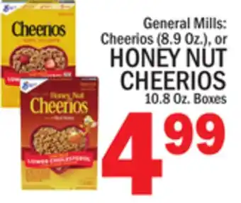 C Town HONEY NUT CHEERIOS 10.8 Oz. Boxes offer