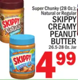 C Town SKIPPY CREAMY PEANUT BUTTER, 26.5-28 Oz. Jar offer