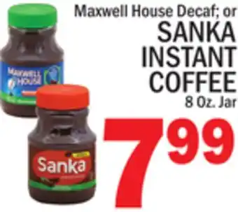 C Town SANKA INSTANT COFFEE offer