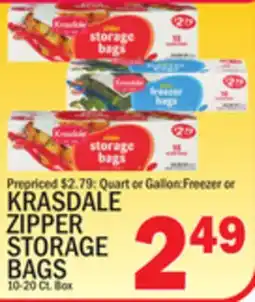 C Town KRASDALE ZIPPER STORAGE BAGS offer