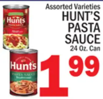 C Town HUNT'S PASTA SAUCE offer