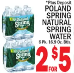 C Town POLAND SPRING NATURAL SPRING WATER offer