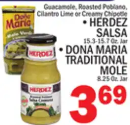 C Town HERDEZ SALSA 15.3-15.7 Oz. Jar, DONA MARIA TRADITIONAL MOLE 8.25 Oz. Jar offer