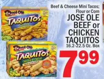 C Town JOSE OLE BEEF or CHICKEN TAQUITOS offer