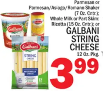 C Town GALBANI STRING CHEESE, 12 Oz. Pkg offer